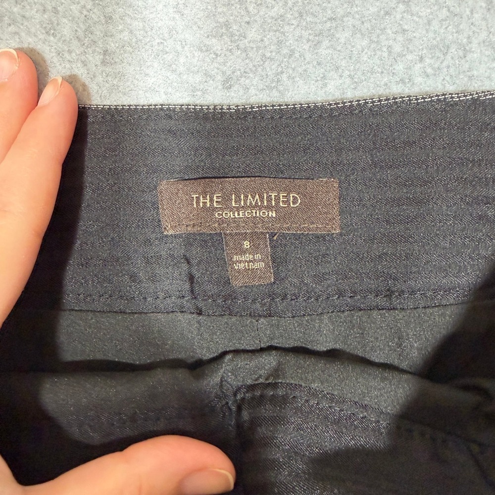 The Limited Collection Grey Micro Check Pencil Skirt 8 Workwear Career Academia - Picture 4 of 7